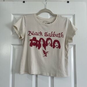 Cream and Red Black Sabbath Short Sleeve Tee